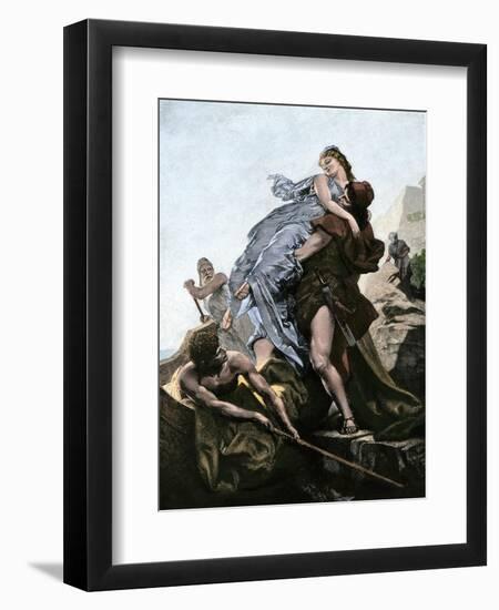 Helen of Troy Abducted by Paris, Starting the Trojan War-null-Framed Premium Giclee Print