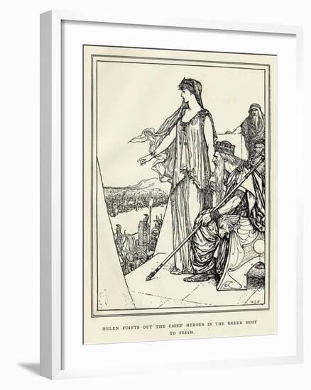 Helen Points out the Chief Heroes in the Greek Host to Priam-Henry Justice Ford-Framed Art Print