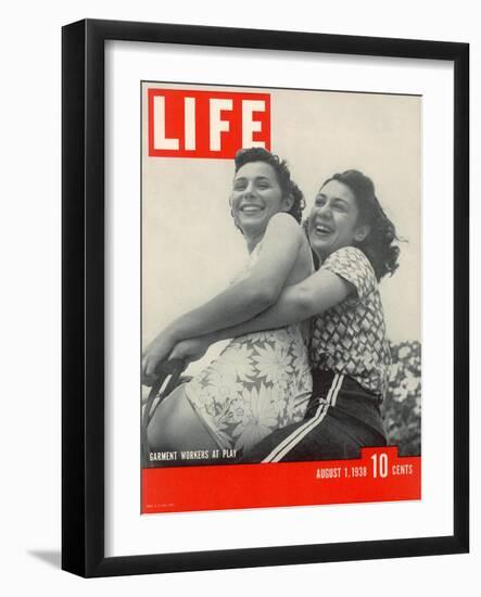 Helen Wachtel and Gladys Kamilhair, International Ladies Garment Workers Union, August 1, 1938-Hansel Mieth-Framed Photographic Print