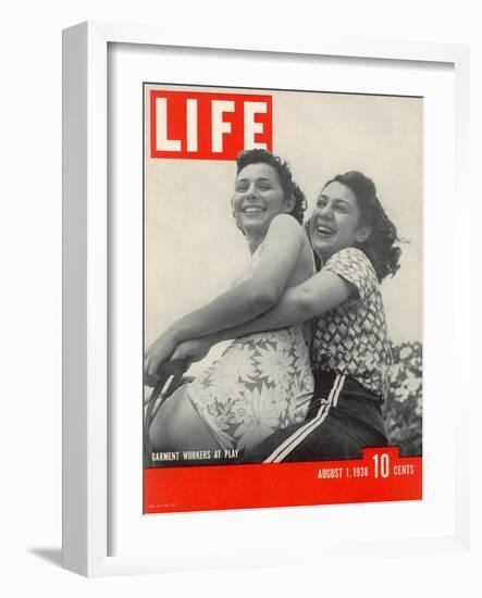 Helen Wachtel and Gladys Kamilhair, International Ladies Garment Workers Union, August 1, 1938-Hansel Mieth-Framed Photographic Print