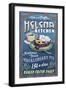 Helena, Montana - Huckleberry Vintage Sign-Lantern Press-Framed Art Print