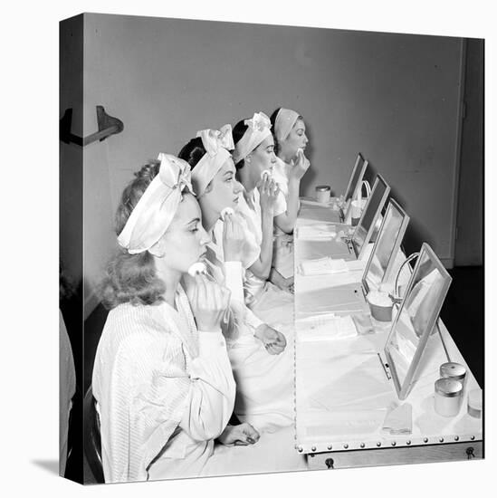 Helena Rubinstein Beauty School Training. Women Learning About Facials. 1940S-Nina Leen-Stretched Canvas