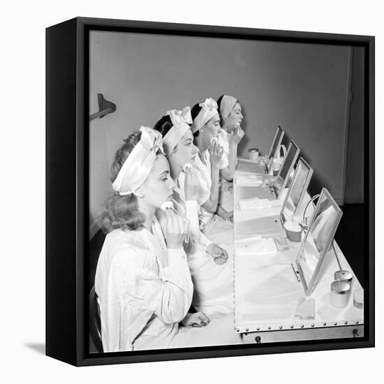 Helena Rubinstein Beauty School Training. Women Learning About Facials. 1940S-Nina Leen-Framed Stretched Canvas