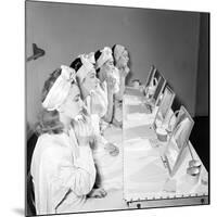 Helena Rubinstein Beauty School Training. Women Learning About Facials. 1940S-Nina Leen-Mounted Premium Photographic Print