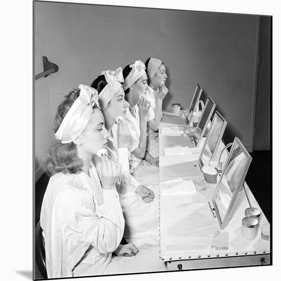 Helena Rubinstein Beauty School Training. Women Learning About Facials. 1940S-Nina Leen-Mounted Premium Photographic Print