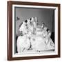 Helena Rubinstein Beauty School Training. Women Learning About Facials. 1940S-Nina Leen-Framed Photographic Print