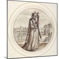 Helena with Mask, Early 17th Century-Crispin I De Passe-Mounted Giclee Print