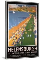 Helenburgh, Scotland - Crowds along Clyde Coast Beach Railways Poster-Lantern Press-Mounted Art Print