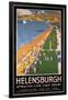 Helenburgh, Scotland - Crowds along Clyde Coast Beach Railways Poster-Lantern Press-Framed Art Print
