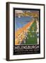 Helenburgh, Scotland - Crowds along Clyde Coast Beach Railways Poster-Lantern Press-Framed Art Print