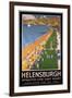 Helenburgh, Scotland - Crowds along Clyde Coast Beach Railways Poster-Lantern Press-Framed Art Print