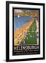 Helenburgh, Scotland - Crowds along Clyde Coast Beach Railways Poster-Lantern Press-Framed Art Print