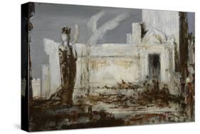 Hélène à la porte Scée-Gustave Moreau-Stretched Canvas