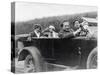 Helene Berg, Alma Mahler, Franz Werfel and Alban Berg Photographed in Car-null-Stretched Canvas