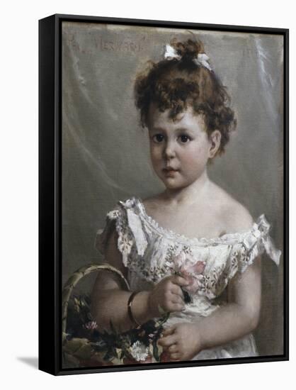 Helene Loeb Lyon as a Young Girl-Paul Merwart-Framed Stretched Canvas