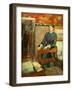 Helene Rouart in Her Father's Study, 1886-Edgar Degas-Framed Giclee Print