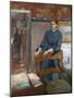 Hélène Rouart in Her Father's Study, C. 1886-Edgar Degas-Mounted Giclee Print