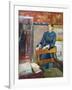 Helene Rouart in Her Father's Study, c.1886-Edgar Degas-Framed Giclee Print