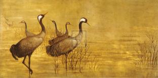Grey Cranes-Helene Whitwell-Premium Giclee Print