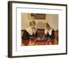 Helga Ancher and Engel Saxild playing chess-Michael Ancher-Framed Premium Giclee Print