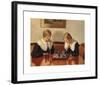 Helga Ancher and Engel Saxild playing chess-Michael Ancher-Framed Premium Giclee Print