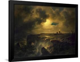 Helgoland in Moonlight, 1851-Christian Ernst Bernhard Morgenstern-Framed Giclee Print