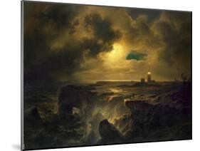 Helgoland in Moonlight, 1851-Christian Ernst Bernhard Morgenstern-Mounted Giclee Print