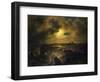 Helgoland in Moonlight, 1851-Christian Ernst Bernhard Morgenstern-Framed Giclee Print