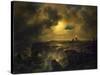 Helgoland in Moonlight, 1851-Christian Ernst Bernhard Morgenstern-Stretched Canvas