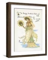 Helianthus Species-Walter Crane-Framed Art Print