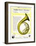 Helicon Bass Horn-null-Framed Art Print