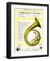 Helicon Bass Horn-null-Framed Art Print