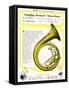 Helicon Bass Horn-null-Framed Stretched Canvas