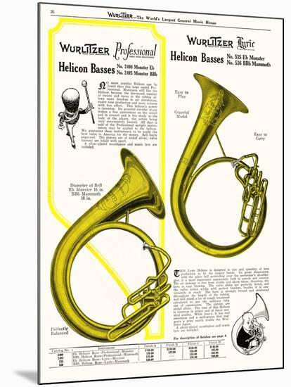 Helicon Bass, Wurlitzer-null-Mounted Art Print