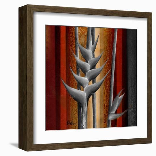 Heliconias and Stripes III-Patricia Pinto-Framed Art Print