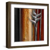 Heliconias and Stripes IV-Patricia Pinto-Framed Art Print