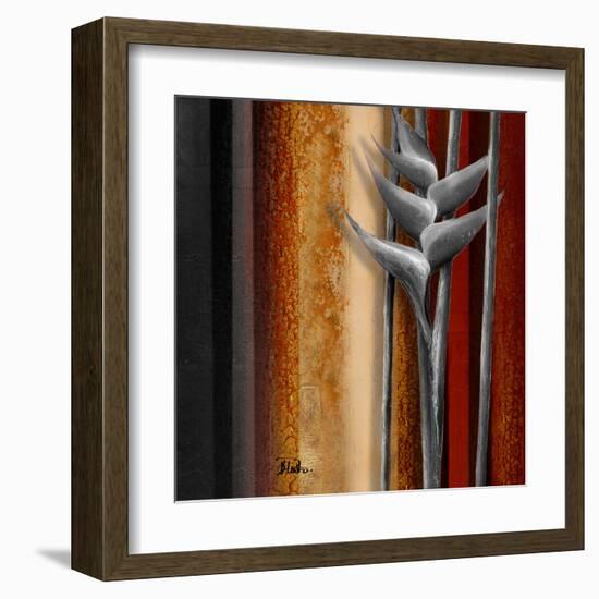 Heliconias and Stripes IV-Patricia Pinto-Framed Art Print