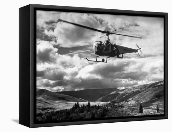 Helicopter Flying in Unidentified Location-Margaret Bourke-White-Framed Stretched Canvas