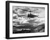 Helicopter Flying in Unidentified Location-Margaret Bourke-White-Framed Photographic Print