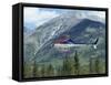 Helicopter in the Rocky Mountains, British Columbia, Canada, North America-Robert Harding-Framed Stretched Canvas