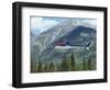 Helicopter in the Rocky Mountains, British Columbia, Canada, North America-Robert Harding-Framed Photographic Print