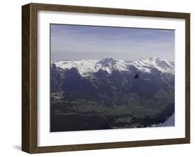 Helicopter in Wallis, Switzerland-Michael Brown-Framed Photographic Print