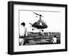 Helicopter Landing at Tan Son Nhut Air Base, Saigon, Vietnam, 1953-null-Framed Giclee Print