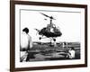 Helicopter Landing at Tan Son Nhut Air Base, Saigon, Vietnam, 1953-null-Framed Giclee Print