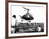 Helicopter Landing at Tan Son Nhut Air Base, Saigon, Vietnam, 1953-null-Framed Giclee Print