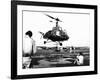 Helicopter Landing at Tan Son Nhut Air Base, Saigon, Vietnam, 1953-null-Framed Giclee Print