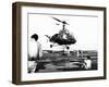 Helicopter Landing at Tan Son Nhut Air Base, Saigon, Vietnam, 1953-null-Framed Giclee Print