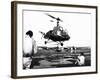 Helicopter Landing at Tan Son Nhut Air Base, Saigon, Vietnam, 1953-null-Framed Giclee Print