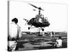 Helicopter Landing at Tan Son Nhut Air Base, Saigon, Vietnam, 1953-null-Stretched Canvas