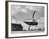 Helicopter Landing on Air Strip-null-Framed Photographic Print